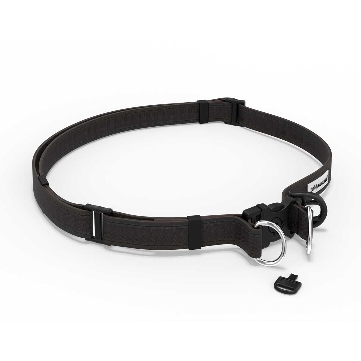 Safely Secured Anti-theft belt on white background