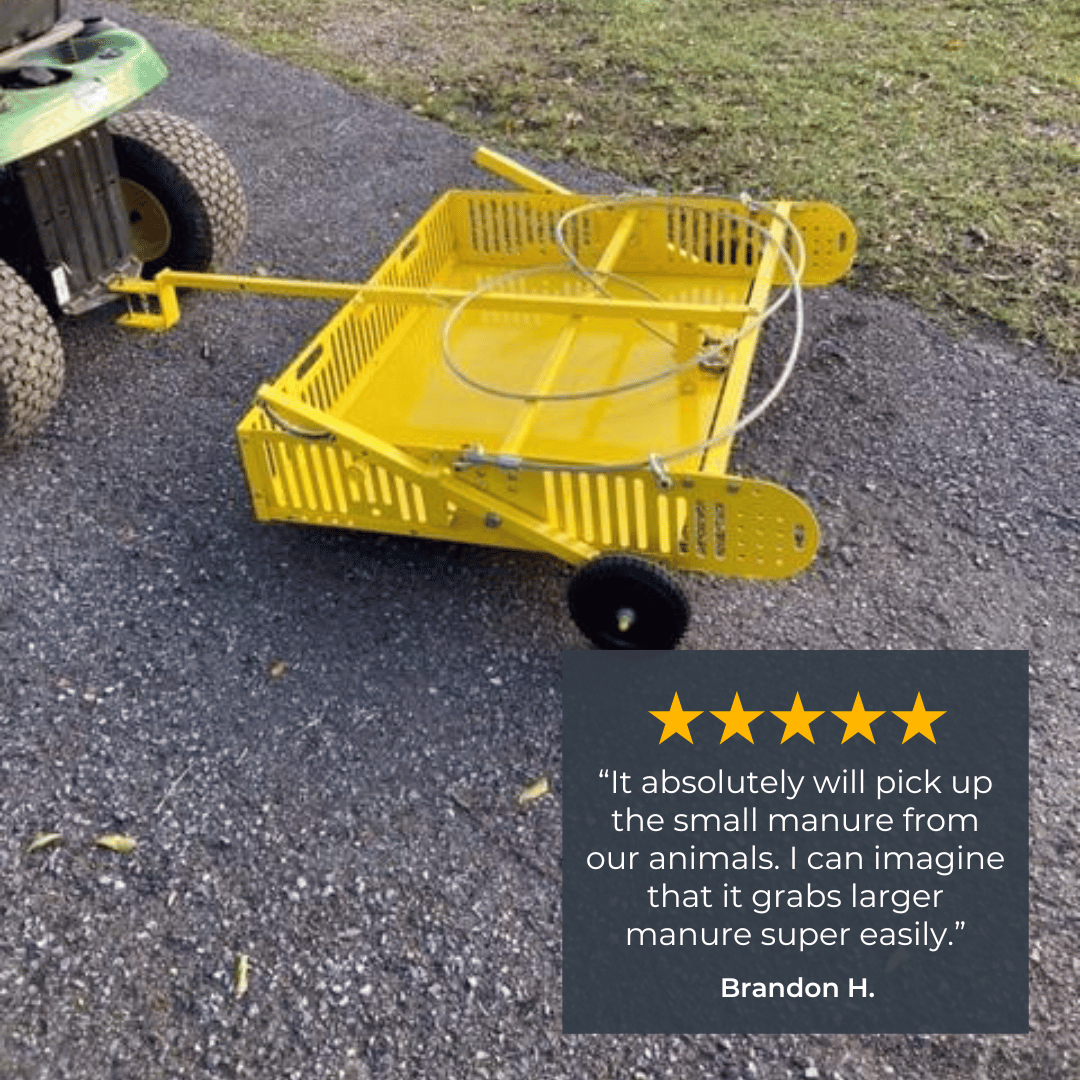 Scoop'N'Tow Manure Scooper / Paddock Field Cleaner + Trailer