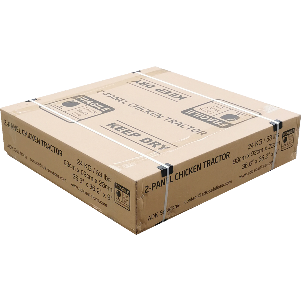 Chicken coop boxed for transport